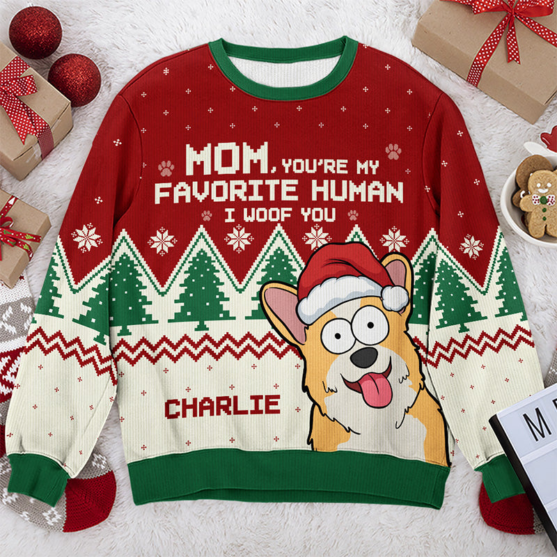 Chaque jour est une bonne journée avec un chien - Sweat-shirt personnalisé pour chien - Pull en laine unisexe - Cadeau de Noël pour les propriétaires et les amoureux des animaux