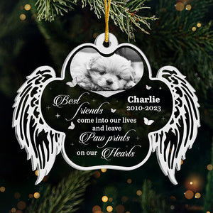 Photo personnalisée « Tu me manqueras toute ma vie » - Ornement commémoratif personnalisé - Forme personnalisée en acrylique - Cadeau de Noël, cadeau de condoléances pour les propriétaires d'animaux et les amoureux des animaux