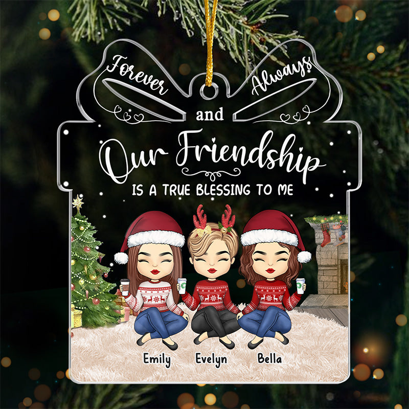 Une vraie bénédiction pour moi - Décoration personnalisée pour meilleure amie - Boîte cadeau en acrylique - Cadeau de Noël pour meilleures amies, meilleures amies, sœurs