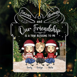 Une vraie bénédiction pour moi - Décoration personnalisée pour meilleure amie - Boîte cadeau en acrylique - Cadeau de Noël pour meilleures amies, meilleures amies, sœurs
