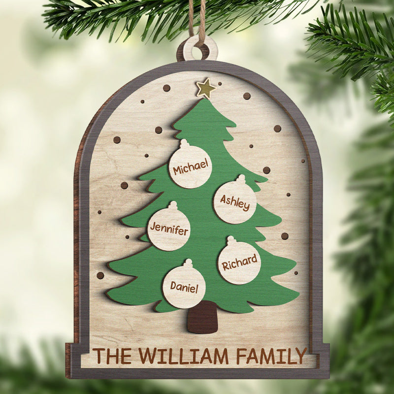 Noël, c'est la famille ! Décoration de Noël personnalisée pour toute la famille ! Bois de forme personnalisée ! Cadeau de Noël pour les membres de la famille