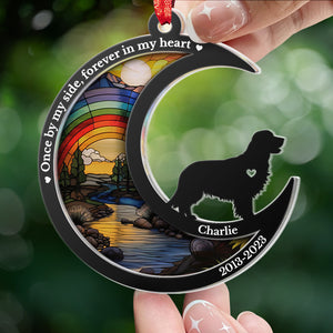Tu me manqueras pour le reste de ma vie - Ornement attrape-soleil personnalisé commémoratif - Forme unique en acrylique - Cadeau de condoléances pour les propriétaires d'animaux de compagnie et les amoureux des animaux