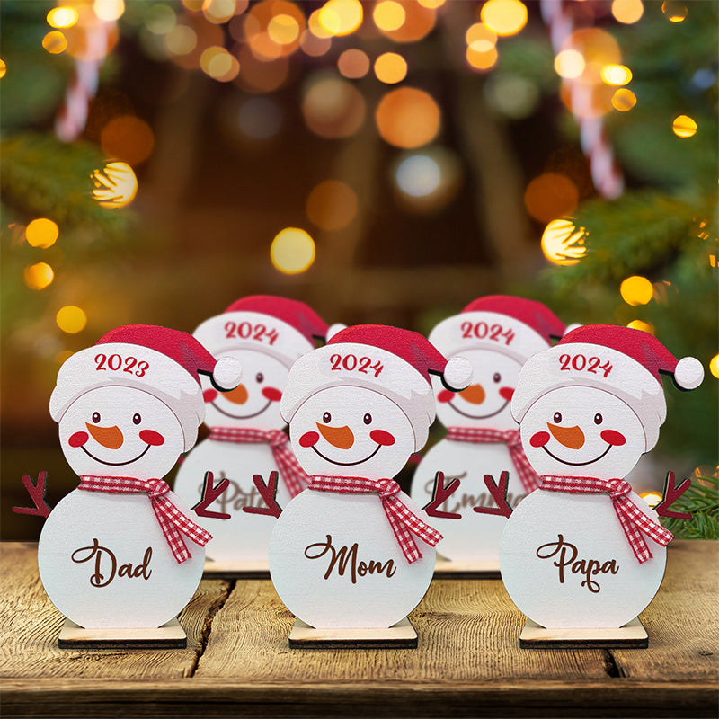 Noël est l'endroit où le bonhomme de neige le plus mignon de tous - Noms de lieux de Noël personnalisés avec bonhomme de neige - Décoration de Noël, cadeau souvenir, décoration de table, cadeaux, cadeau de Noël