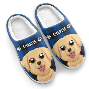 Le bonheur commence par un nez mouillé - Chaussons moelleux personnalisés pour chiens et chats - Cadeau pour propriétaires et amoureux des animaux