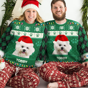 Custom Photo Grow Old Along With Me - Dog & Cat Personalized Custom Ugly Sweatshirt - Unisex Wool Jumper - Christmas Gift For Pet Owners, Pet Lovers
