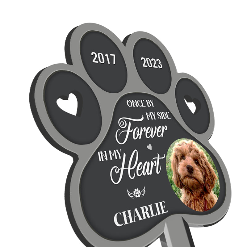 Photo personnalisée « Tu me manqueras toujours » – Piquet de jardin personnalisé en acrylique – Cadeau de condoléances, cadeau pour propriétaires d'animaux de compagnie, amoureux des animaux