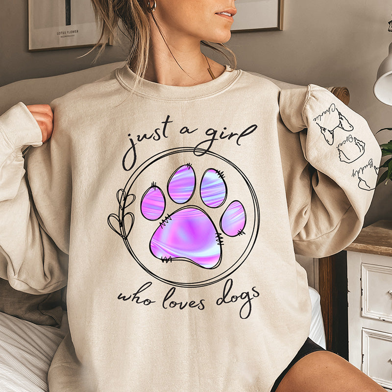 J'aime mes animaux de compagnie - Sweat-shirt unisexe personnalisé pour chien et chat avec motif sur la manche - Cadeau pour les propriétaires et les amoureux des animaux
