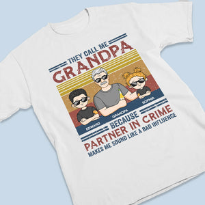 Ces enfants m'appellent grand-père - T-shirt unisexe personnalisé pour la famille, sweat à capuche, sweat-shirt - Cadeau de fête des pères, d'anniversaire pour papa, grand-père