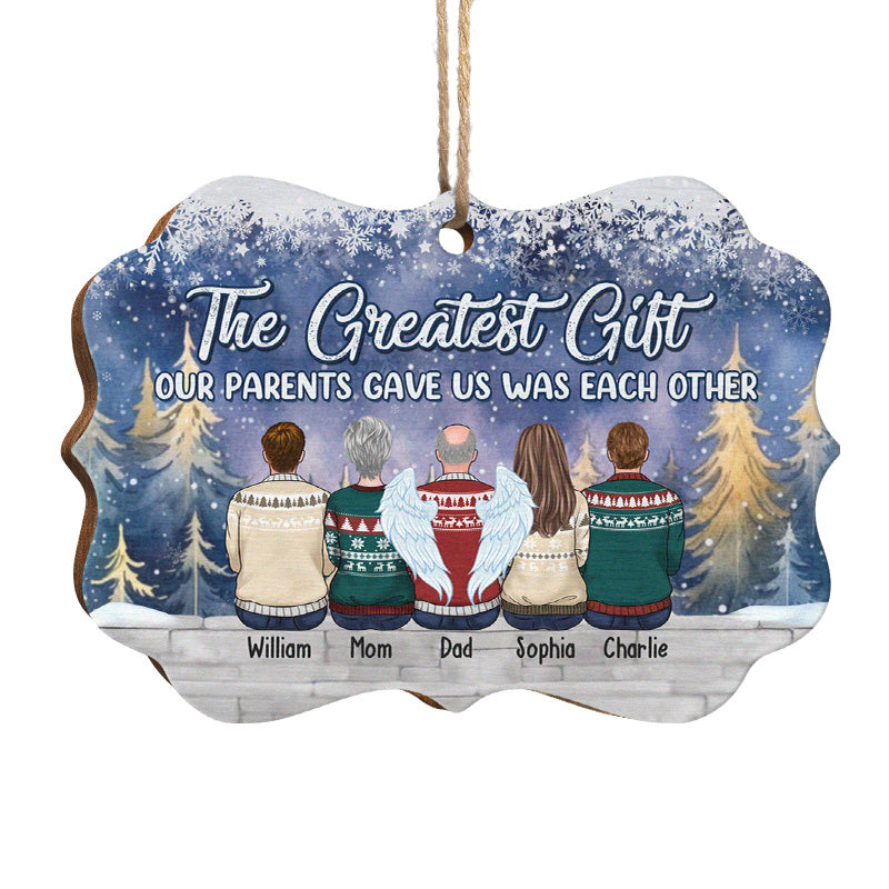 Le plus beau cadeau - Décoration familiale personnalisée - Bois en forme de Benelux - Cadeau de Noël pour les membres de la famille