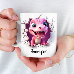 Mon Petit Dinosaure - Mug 3D personnalisé pour la famille - Cadeau de Noël pour les membres de la famille