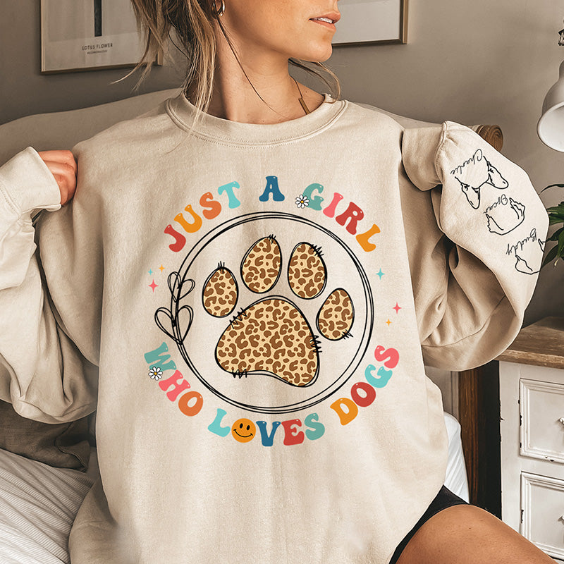 Just Me &amp; My Pets - Sweat-shirt unisexe personnalisé pour chien et chat avec motif sur la manche - Cadeau pour propriétaires et amoureux des animaux