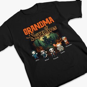 Grand-mère des cauchemars - T-shirt, sweat à capuche et sweat-shirt unisexe personnalisé pour la famille - Cadeau d'Halloween pour grand-mère