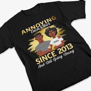 Nous nous ennuyons mutuellement depuis - T-shirt, sweat à capuche et sweat-shirt unisexe personnalisé pour couple - Cadeau pour mari et femme, anniversaire