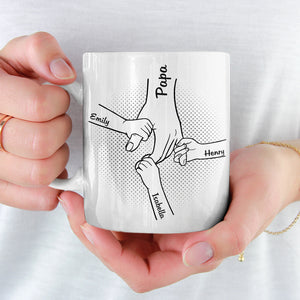 Meilleur papa de tous les temps - Mug personnalisé pour la famille - Cadeau de fête des pères, d'anniversaire pour papa ou grand-père