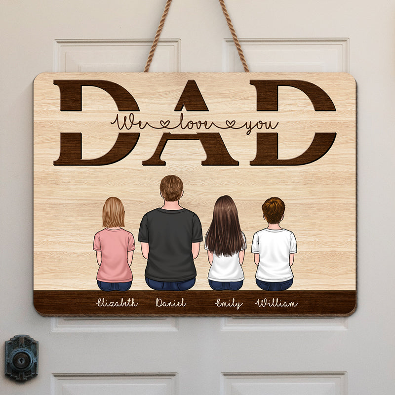 Mon super papa - Panneau rectangulaire personnalisé en bois pour décoration d'intérieur - Cadeau de pendaison de crémaillère pour papa