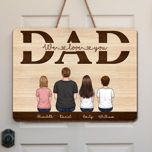 Mon super papa - Panneau rectangulaire personnalisé en bois pour décoration d'intérieur - Cadeau de pendaison de crémaillère pour papa