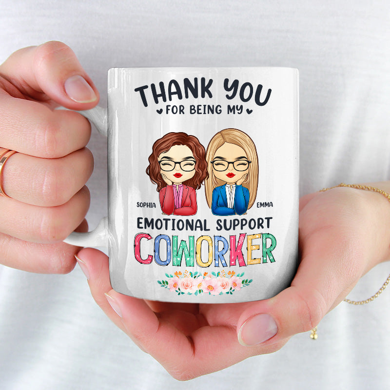 Merci d'être mon thérapeute bénévole - Tasse personnalisée pour collègue - Cadeau pour collègues, amis de travail, collègues