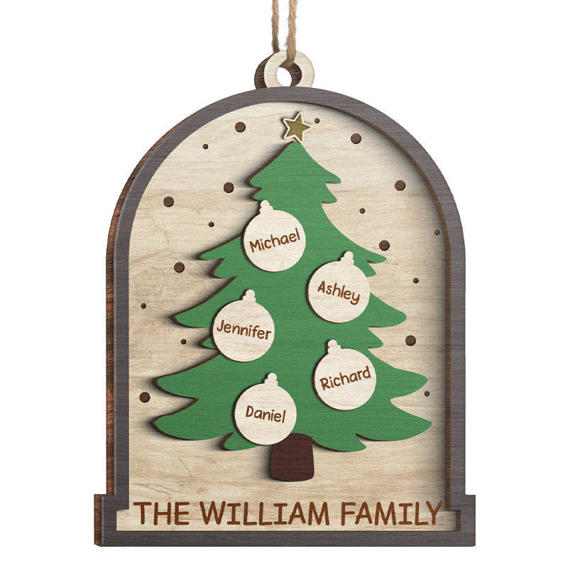 Noël, c'est la famille ! Décoration de Noël personnalisée pour toute la famille ! Bois de forme personnalisée ! Cadeau de Noël pour les membres de la famille