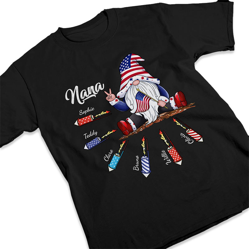 Nana, on t'aime tous les jours - T-shirt patriotique unisexe personnalisé pour la famille, sweat à capuche, sweat-shirt - Jour de l'Indépendance, 4 juillet, cadeau d'anniversaire pour grand-mère