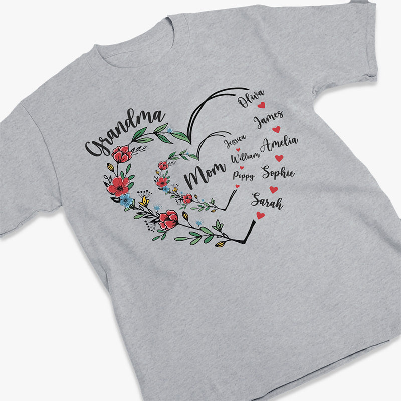 Je t'aime pour toujours et à jamais - T-shirt unisexe personnalisé, sweat à capuche, cadeau pour maman, grand-mère