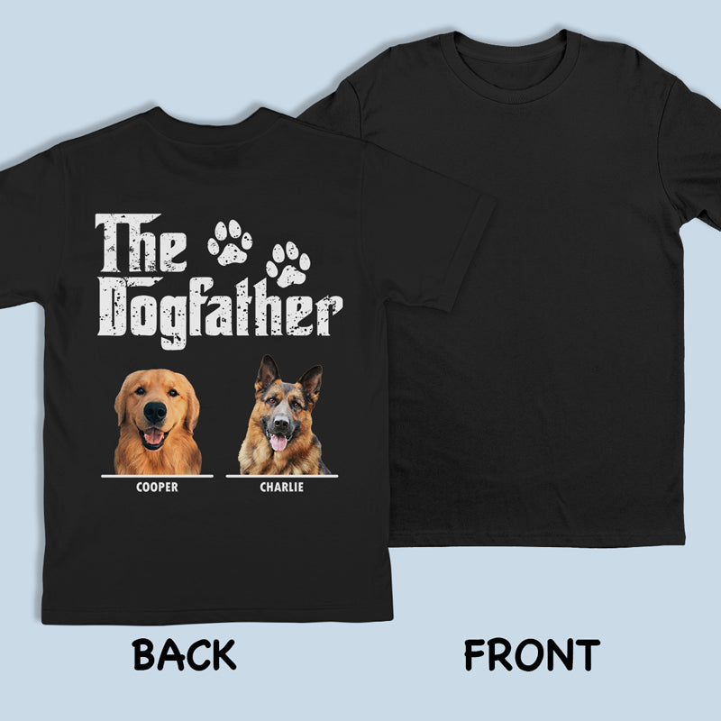 Photo personnalisée du chien, du père et de la mère - T-shirt, sweat à capuche et sweat-shirt unisexe personnalisé avec photo imprimée au dos - Cadeau pour les propriétaires et les amoureux des animaux