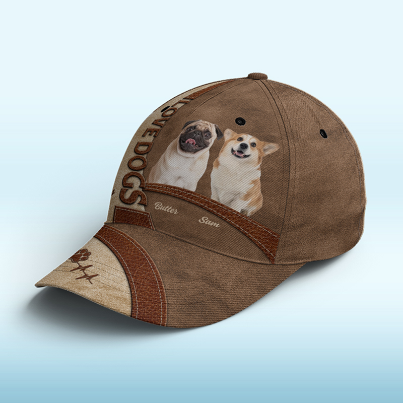 Photo personnalisée « La vie est meilleure avec de la fourrure rose bébé » – Chapeau personnalisé pour chien et chat, casquette classique à imprimé intégral – Nouveauté, cadeau pour propriétaires et amoureux des animaux