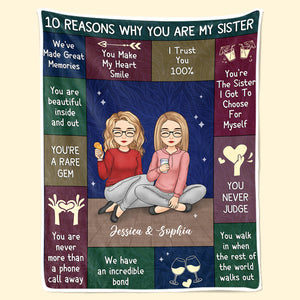 You Are Beautiful Inside And Out - Bestie Personalized Custom Blanket - Christmas Gift For Best Friends, BFF, Sisters