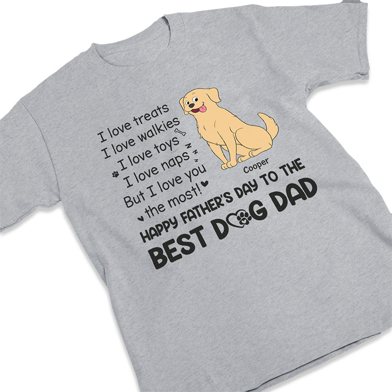 Nous aimons les friandises, nous aimons les promenades - T-shirt unisexe personnalisé pour chien, sweat à capuche, sweat-shirt - Fête des pères, cadeau pour les propriétaires d'animaux, les amoureux des animaux