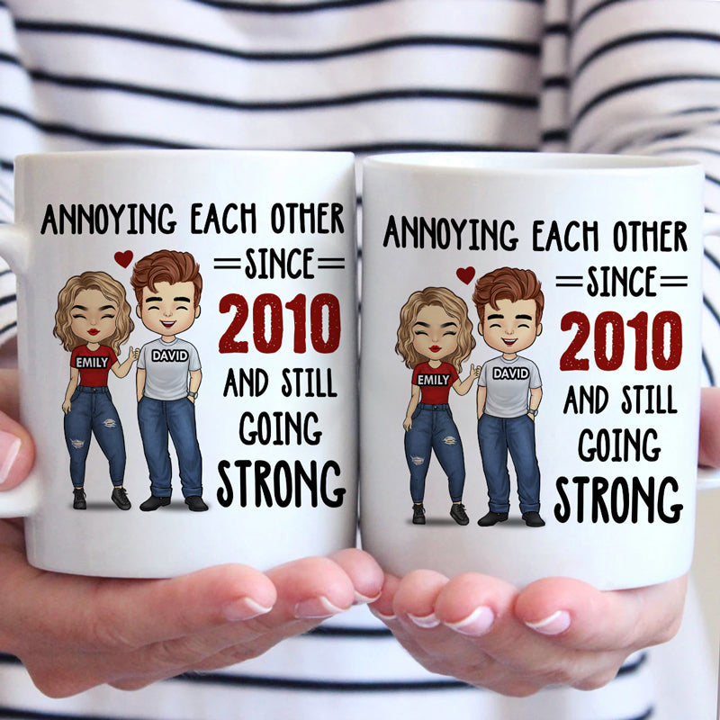 Vieillir ensemble, rester jeune de cœur - Tasse personnalisée pour couple - Cadeau pour mari et femme, anniversaire