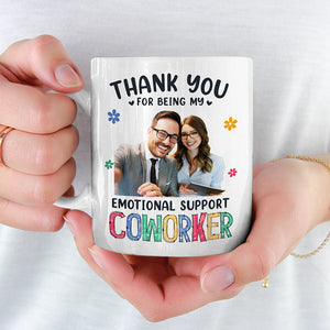Tasse personnalisée avec photo « Merci d'être mon thérapeute bénévole » - Cadeau pour collègues, collègues de travail, collègues