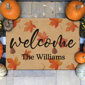 Home Sweet Home, Blessed And Thankful - Family Personalized Custom Home Decor Decorative Mat - Halloween Gift For Family Members