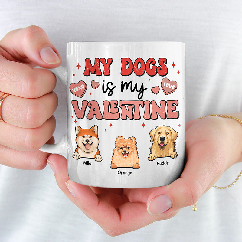 Mes animaux sont ma Saint-Valentin ! Mug personnalisé pour chien et chat ! Cadeau pour les propriétaires et les amoureux des animaux.