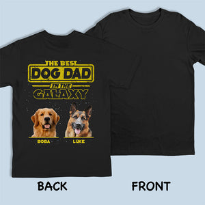 T-shirt, sweat à capuche et sweat-shirt unisexe personnalisé avec photo du meilleur papa de la galaxie - Cadeau pour propriétaires et amoureux des animaux