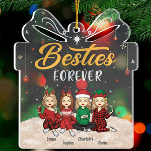 Meilleur ami jusqu'au bout - Décoration personnalisée pour meilleure amie - Coffret cadeau en acrylique - Cadeau de Noël pour meilleures amies, meilleures amies, sœurs