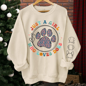 Just Me &amp; My Pets - Sweat-shirt unisexe personnalisé pour chien et chat avec motif sur la manche - Cadeau pour propriétaires et amoureux des animaux