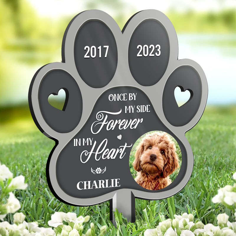 Photo personnalisée « Tu me manqueras toujours » – Piquet de jardin personnalisé en acrylique – Cadeau de condoléances, cadeau pour propriétaires d'animaux de compagnie, amoureux des animaux