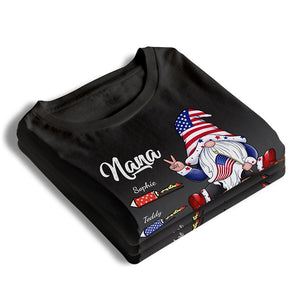 Nana, on t'aime tous les jours - T-shirt patriotique unisexe personnalisé pour la famille, sweat à capuche, sweat-shirt - Jour de l'Indépendance, 4 juillet, cadeau d'anniversaire pour grand-mère