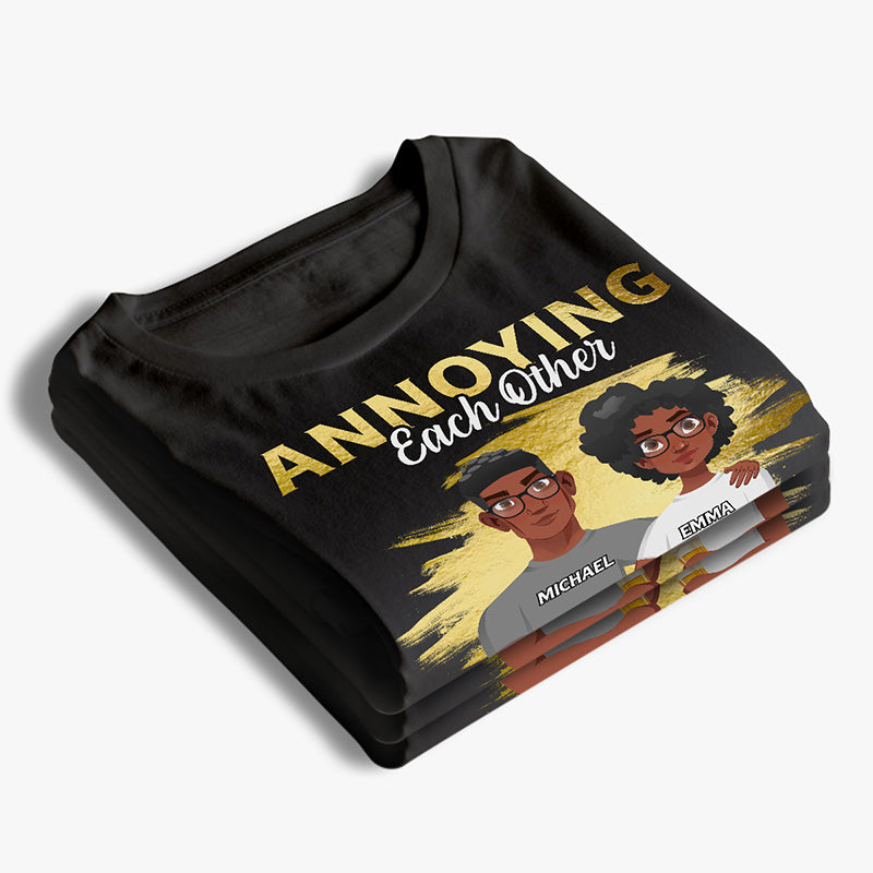 Nous nous ennuyons mutuellement depuis - T-shirt, sweat à capuche et sweat-shirt unisexe personnalisé pour couple - Cadeau pour mari et femme, anniversaire