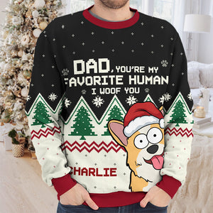 Chaque jour est une bonne journée avec un chien - Sweat-shirt personnalisé pour chien - Pull en laine unisexe - Cadeau de Noël pour les propriétaires et les amoureux des animaux