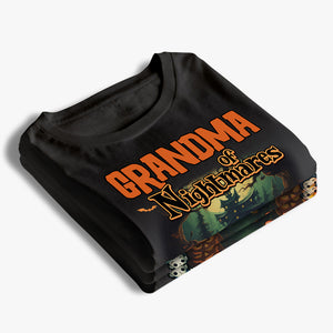 Grand-mère des cauchemars - T-shirt, sweat à capuche et sweat-shirt unisexe personnalisé pour la famille - Cadeau d'Halloween pour grand-mère