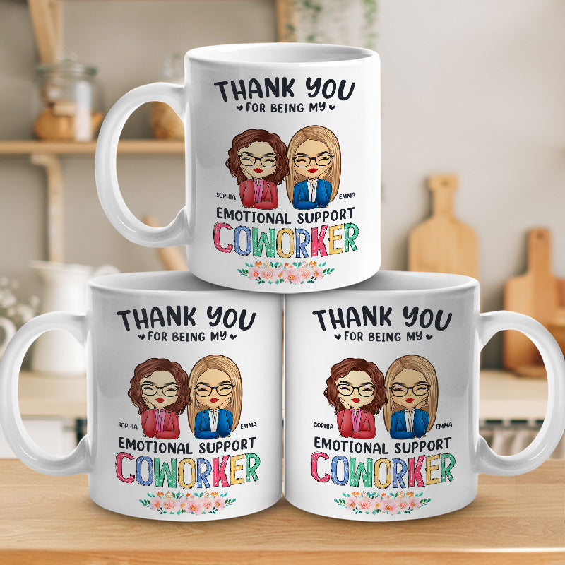 Merci d'être mon thérapeute bénévole - Tasse personnalisée pour collègue - Cadeau pour collègues, amis de travail, collègues