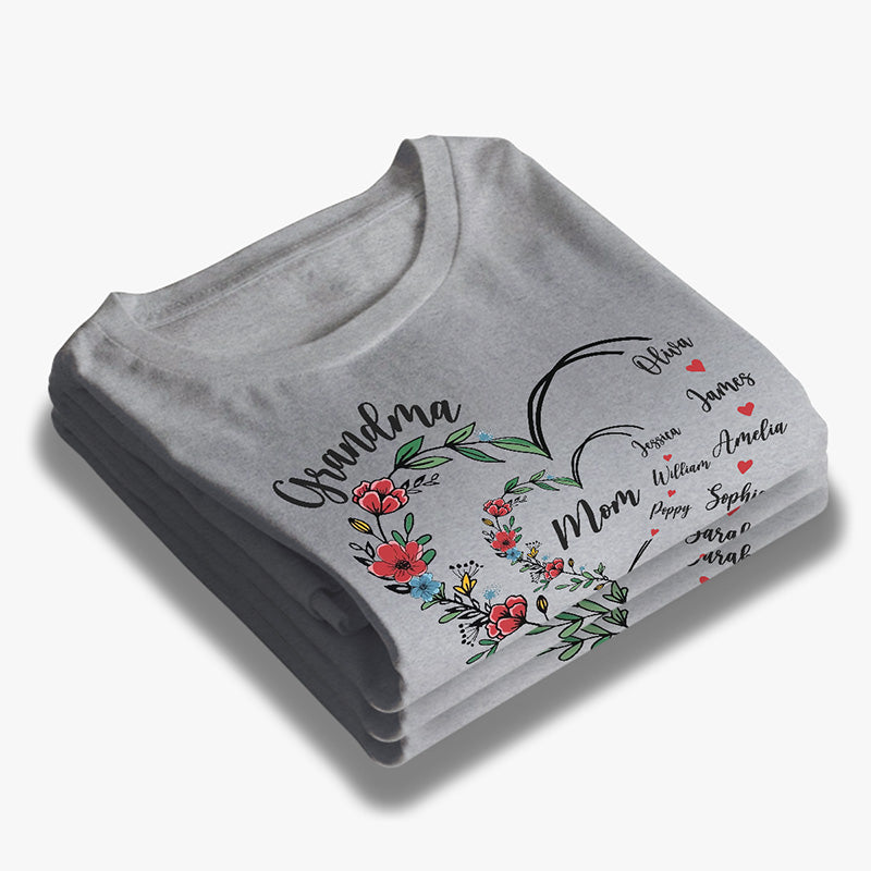 Je t'aime pour toujours et à jamais - T-shirt unisexe personnalisé, sweat à capuche, cadeau pour maman, grand-mère