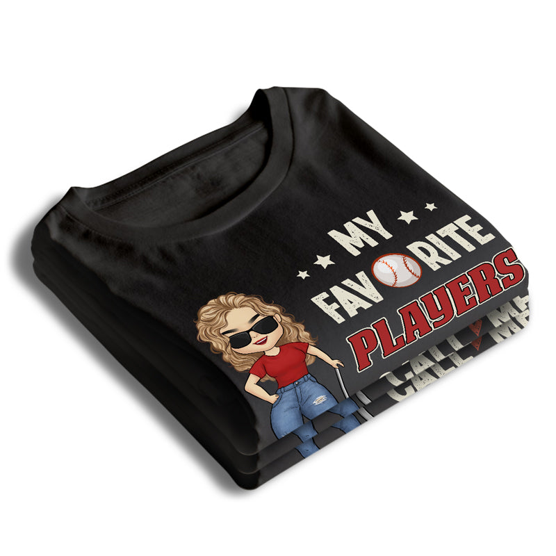 Mes joueurs préférés m'appellent maman - T-shirt unisexe personnalisé, sweat à capuche, sweat-shirt - Cadeau de fête des mères, d'anniversaire pour maman, grand-mère