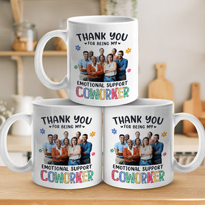 Tasse personnalisée avec photo « Merci d'être mon thérapeute bénévole » - Cadeau pour collègues, collègues de travail, collègues