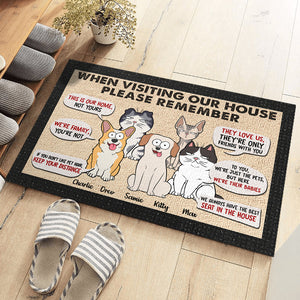 Ceci est ma maison, pas la vôtre - Tapis décoratif personnalisé pour chien et chat - Cadeau de pendaison de crémaillère pour propriétaires et amoureux des animaux