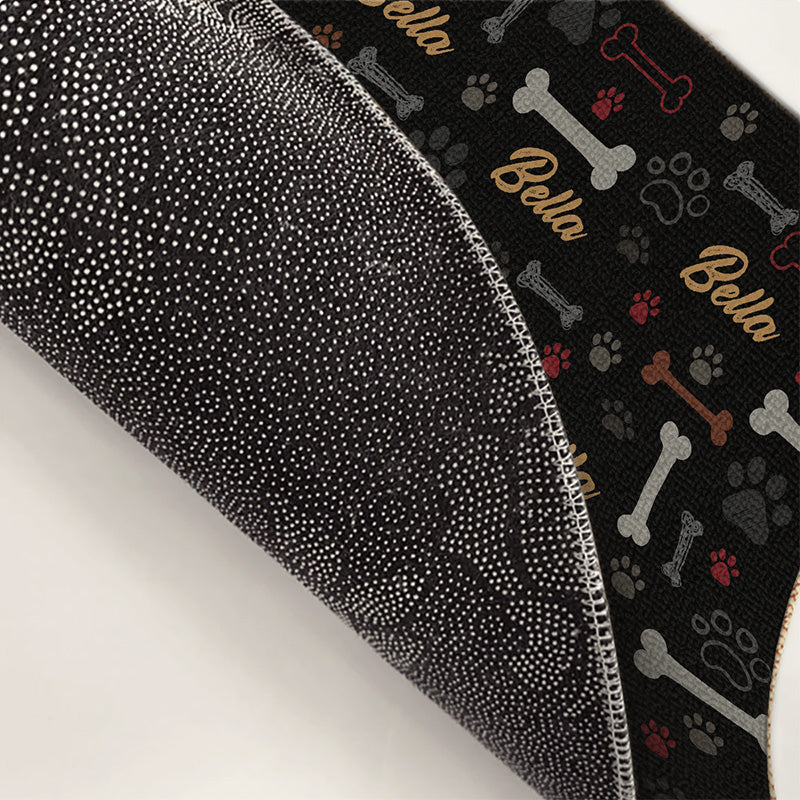 L'amour, c'est le nez mouillé, les baisers mouillés et les queues qui remuent - Tapis décoratif personnalisé pour chien - Cadeau pour les propriétaires d'animaux et les amoureux des animaux