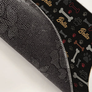 L'amour, c'est le nez mouillé, les baisers mouillés et les queues qui remuent - Tapis décoratif personnalisé pour chien - Cadeau pour les propriétaires d'animaux et les amoureux des animaux