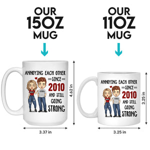Vieillir ensemble, rester jeune de cœur - Tasse personnalisée pour couple - Cadeau pour mari et femme, anniversaire