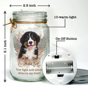 Photo personnalisée « Si l'amour avait pu vous sauver » - Lampe commémorative personnalisée en pot Mason - Cadeau de condoléances pour les propriétaires et les amoureux des animaux