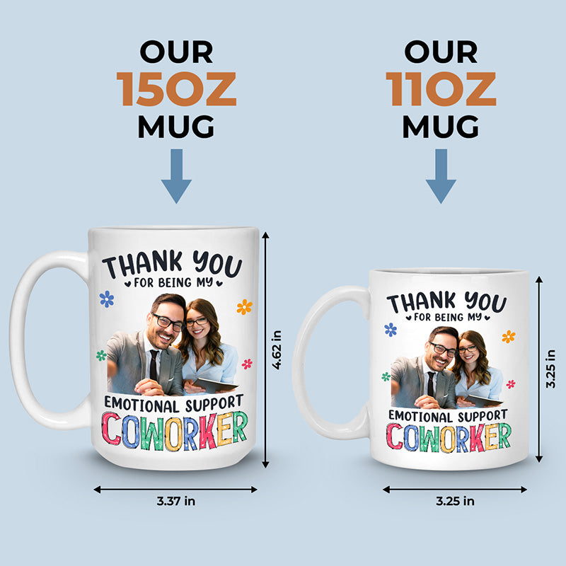 Tasse personnalisée avec photo « Merci d'être mon thérapeute bénévole » - Cadeau pour collègues, collègues de travail, collègues